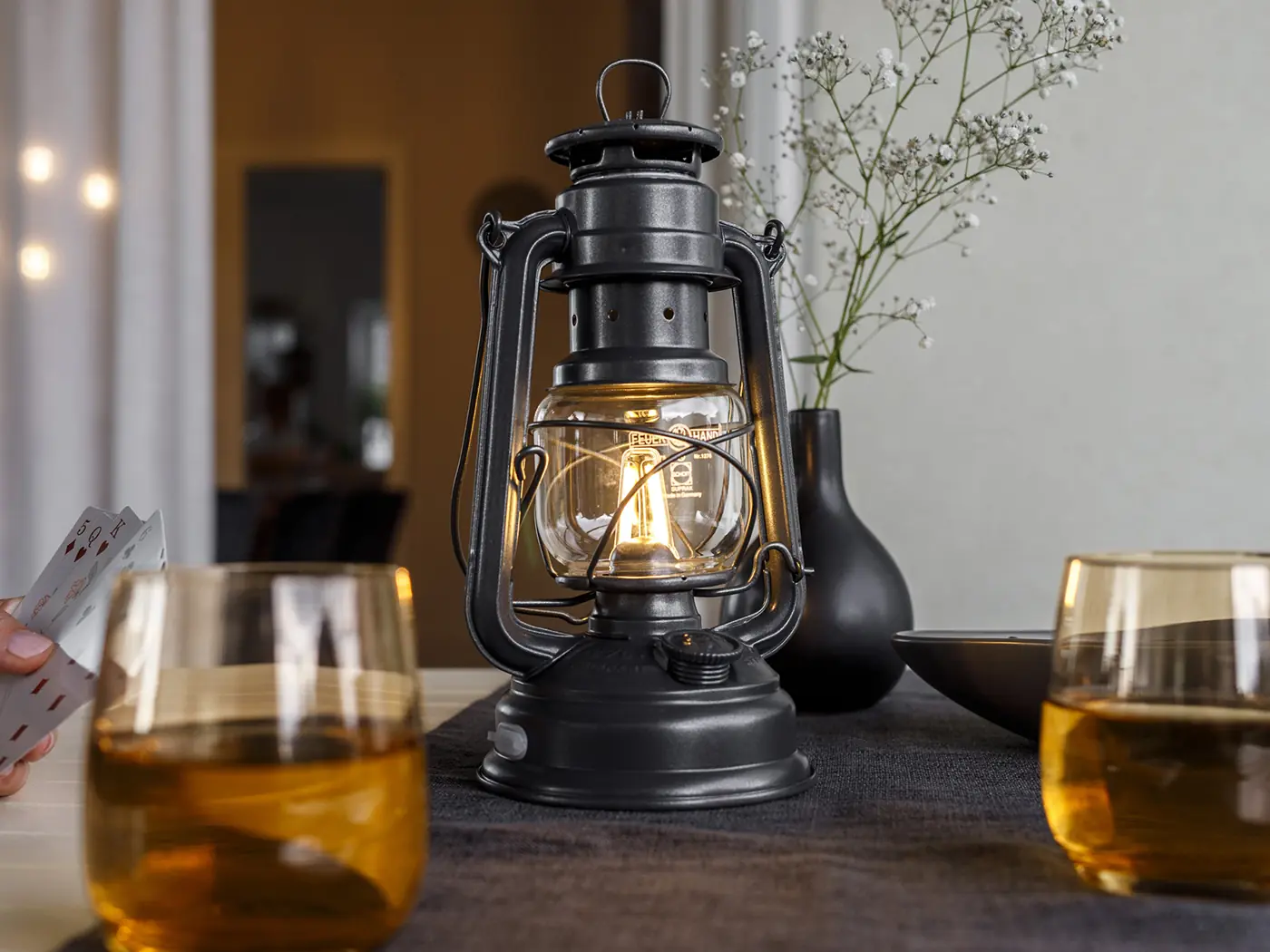 Feuerhand LED Stormlamp 276 Metalic Grijs - Afbeelding 2